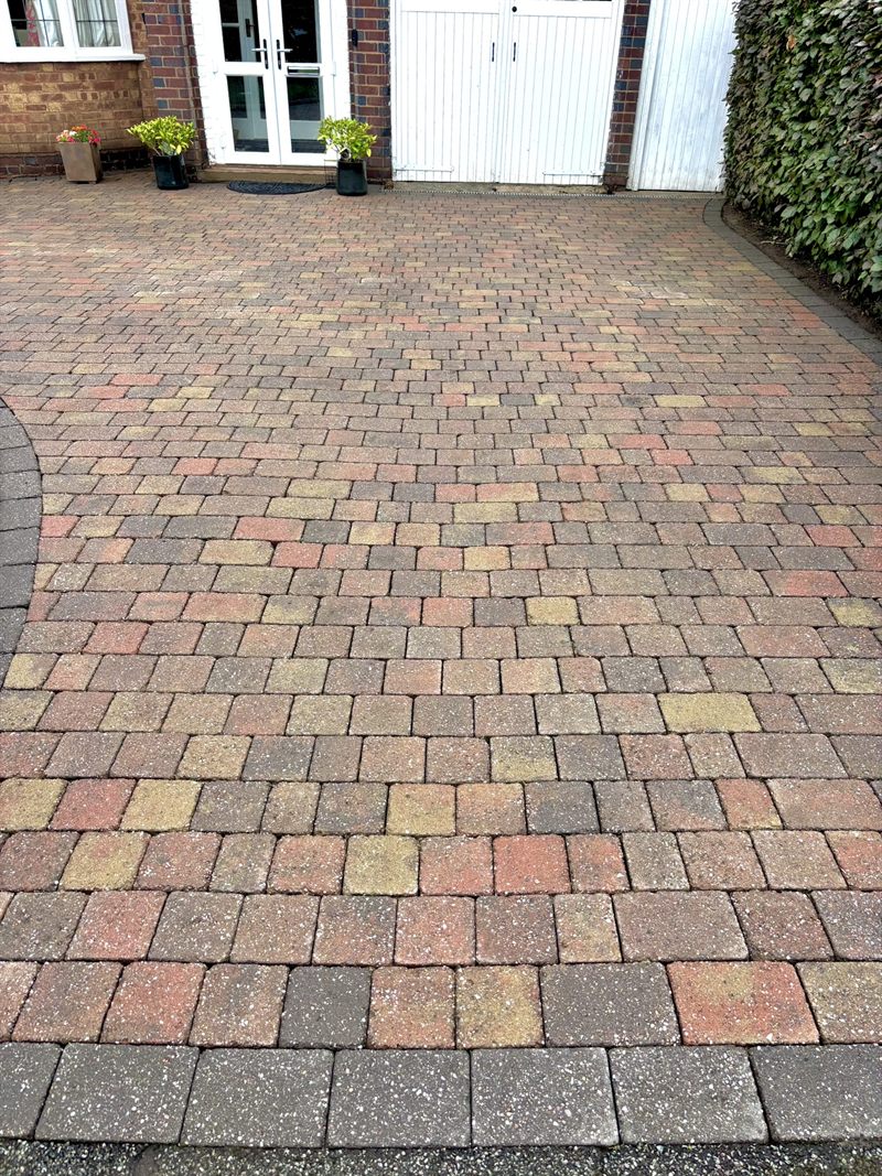 Driveway after jetwashing
