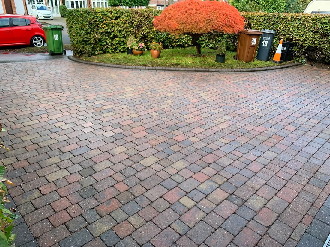 Clean block paving driveway